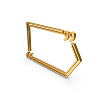 Gold Inverted Commas Box Icon PNG & PSD Images