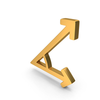 Gold Mathematical Angle Icon PNG & PSD Images