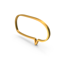 Message Speech Bubble Icon Gold PNG & PSD Images