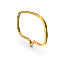 Speech Bubble Icon Gold PNG & PSD Images