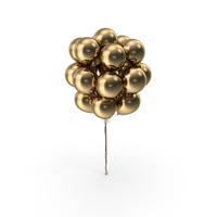 Bundle of Gold Balloons PNG & PSD Images