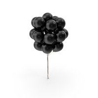 Bundle of Black Balloons PNG & PSD Images