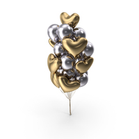 Bundle of Heart Balloons PNG & PSD Images