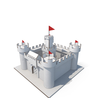 DIY Cardboard Castle White PNG & PSD Images