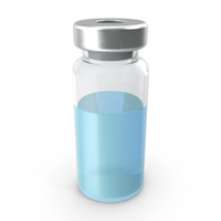 Short 10mL Serum Vial Blue PNG & PSD Images
