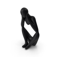 Stylized Human Figurine Black PNG & PSD Images