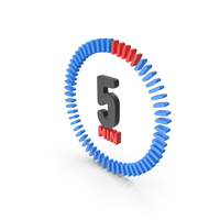 Colored 5 Minutes Watch Icon PNG & PSD Images