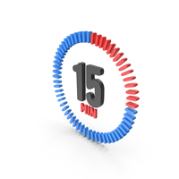 Colored 15 Minutes Watch Icon PNG & PSD Images