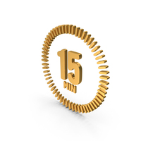 Gold 15 Minutes Watch Icon PNG & PSD Images