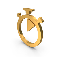 Alarm Clock Icon Gold PNG & PSD Images