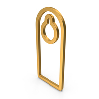 Door Hanger Icon Gold PNG & PSD Images