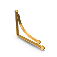 Gold Downward Arrow Graph Icon PNG & PSD Images
