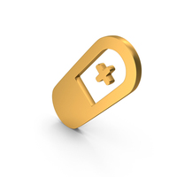 Medicine Tablet Icon Gold PNG & PSD Images