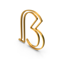Out Line Latin Sharp S Letter Icon Gold PNG & PSD Images