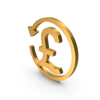 Pound Currency Icon Gold PNG & PSD Images