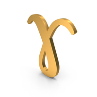 Rams Horn Latin Letter Icon Gold PNG & PSD Images