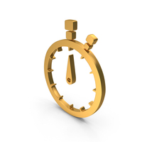 Stopwatch Icon Gold PNG & PSD Images