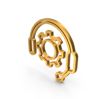 Gold Technical Support Icon PNG & PSD Images