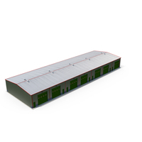 Industrial Warehouse Building Green PNG & PSD Images