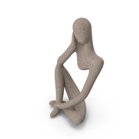 Art Human Sitting Sculpture White PNG & PSD Images