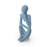 Human Decorative Figurine Blue Stone PNG & PSD Images