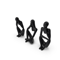Black Abstract Human Figures PNG & PSD Images