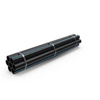 Thick Plastic Pipes Bundle 2 Meters PNG & PSD Images