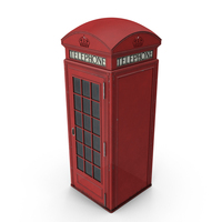 British Red Telephone Box close PNG & PSD Images