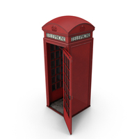 British Red Telephone Box open PNG & PSD Images