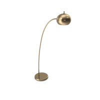 Petite Arc Metal Floor Lamp PNG & PSD Images