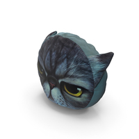 Pillow with Painted Cat Face PNG & PSD Images