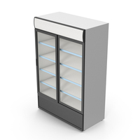 Double Sliding Door Beverage Refrigerator PNG & PSD Images