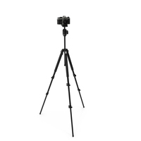 Professional Camera Tripod with DSLR PNG & PSD Images