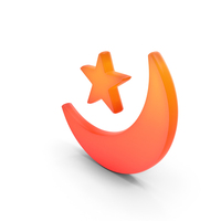 Moon With Star Symbol PNG & PSD Images