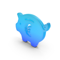 Piggy Bank Symbol Glowing PNG & PSD Images