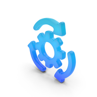 Processing Wheel Symbol Glowing PNG & PSD Images