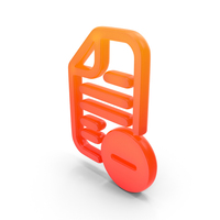 Remove Document Symbol Glowing PNG & PSD Images