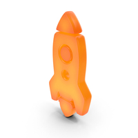 Space Ship Rocket Symbol Glowing PNG & PSD Images