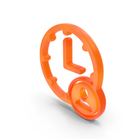 Working Time Symbol Glowing PNG & PSD Images
