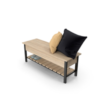 48 Inch Storage Bench Shelf for Shoes PNG & PSD Images
