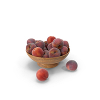 Peaches in a Wooden Vase PNG & PSD Images
