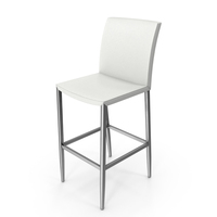 Bar Stool Leather White PNG & PSD Images