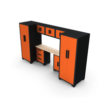 Garage Cabinet Orange PNG & PSD Images