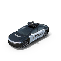 Lucid Air Police Car with Drone PNG & PSD Images