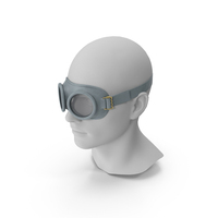 NATO Round Army Goggles Gray on Mannequin Head PNG & PSD Images