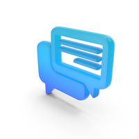 Speech Bubble Comment Symbol Glowing PNG & PSD Images