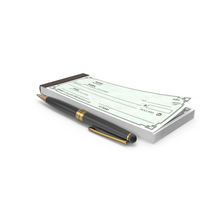 Cheque Book And Pen PNG & PSD Images