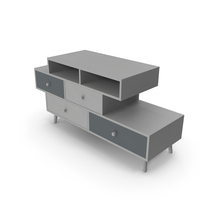 White Sideboard 4 Drawer Irvine PNG & PSD Images