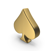 Spades Suit Gold PNG & PSD Images