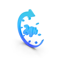 24 Hours Time Arrow Symbol PNG & PSD Images